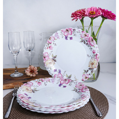 Тарелка стеклокерамическая обеденная 25 см RDP250-155 Silvia Parsopal