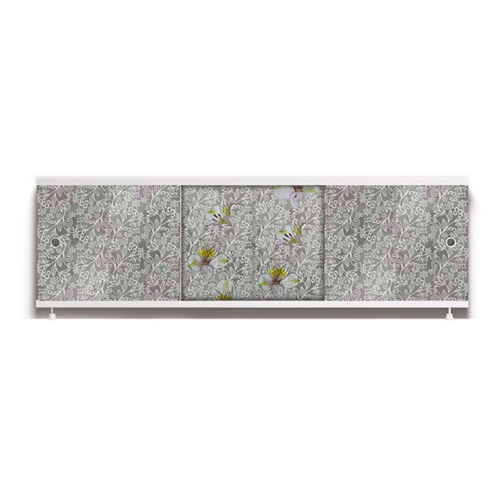 Экран для ванны 1,7м Оптима Decor цветочный вальс 1680х496х29