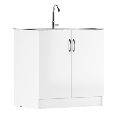 Тумба под нерж. мойку 60*80 белый Домино (без мойки) Тумба под нерж. мойку 60*80 белый Домино (без мойки)