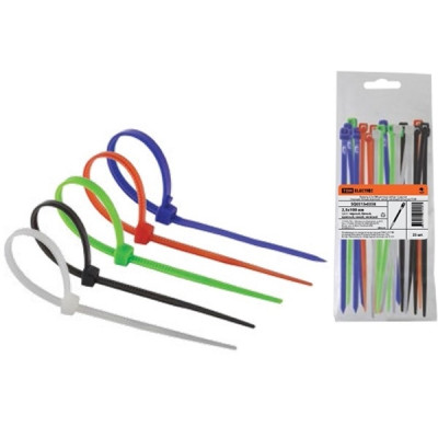 Хомуты 100*2,5мм цветные набор 5 цветов (черный,белый, красный, синий, зеленый) TDM Хомуты 100*2,5мм цветные набор 5 цветов (черный,белый, красный, синий, зеленый) TDM