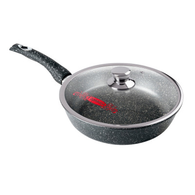 Сковорода алюминиевая 20 см стекл крышка под упак Универсальная Гранит Горница Сковорода алюминиевая 20 см стекл крышка под упак Универсальная Гранит Горница