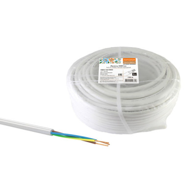 Кабель ПВС 3*0,75 белый (100) TDM