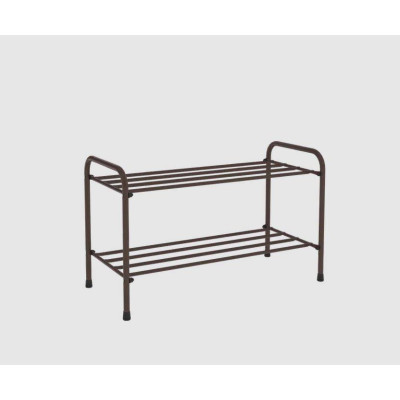 Подставка металлическая для обуви 2-х ярусная 65*30*40 см коричневый Альфа 22 ЗМИ