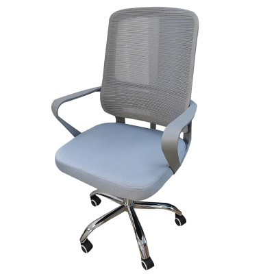 Кресло офисное 59*98 см до 120 кг сетка серый Baizheng