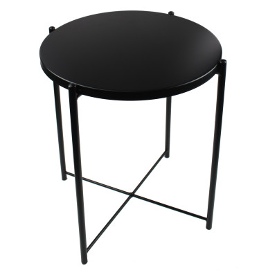 Стол-поднос металлический 1 ярус 42*52 см круглый на ножках черный Baizheng Стол-поднос металлический 1 ярус 42*52 см круглый на ножках черный Baizheng