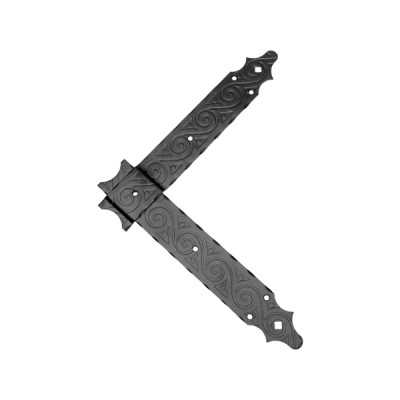 Уголок декоративный фигурный 300х300х50 кованая серия ЯРОСЛАВЛЬ черный (10) D