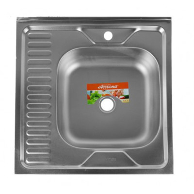 Мойка кухонная, угловая 600*600мм, глянц, толщ. 0,6мм, глубина 160мм Accoona (10) AB6060-L Мойка кухонная, угловая 600*600мм, глянц, толщ. 0,6мм, глубина 160мм Accoona (10) AB6060-L