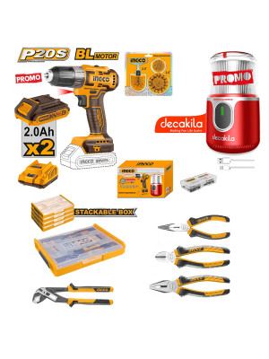 Набор аккумуляторный INGCO COSLI23064 INDUSTRIAL+ Набор инструмента 4 предмета INGCO HKTV01P041