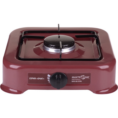 Плита газовая одноконфорочная 1 кВт 26,5*26,5 см коричневый Maxtronic