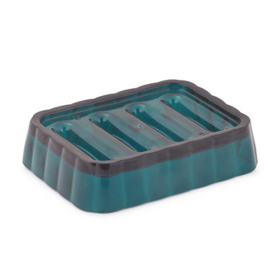 Мыльница пластиковая открытая 110*85*30 мм изумрудный Кристалл Альтернатива