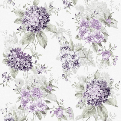 Обои бумажные виниловые Гортензия 01 0,53*10м