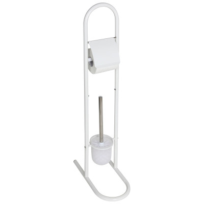 Стойка металлическая 30*16*78.5 см для туалетной бумаги и ершика напольная B0810 Рыжий Кот