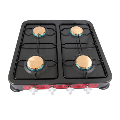 Плита газовая четырехконфорочная 3,2 кВт черная EN-004B Energy