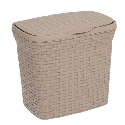 Контейнер пластиковый для стирального порошка 10 л 280*215*260 мм латте Ротанг Violet