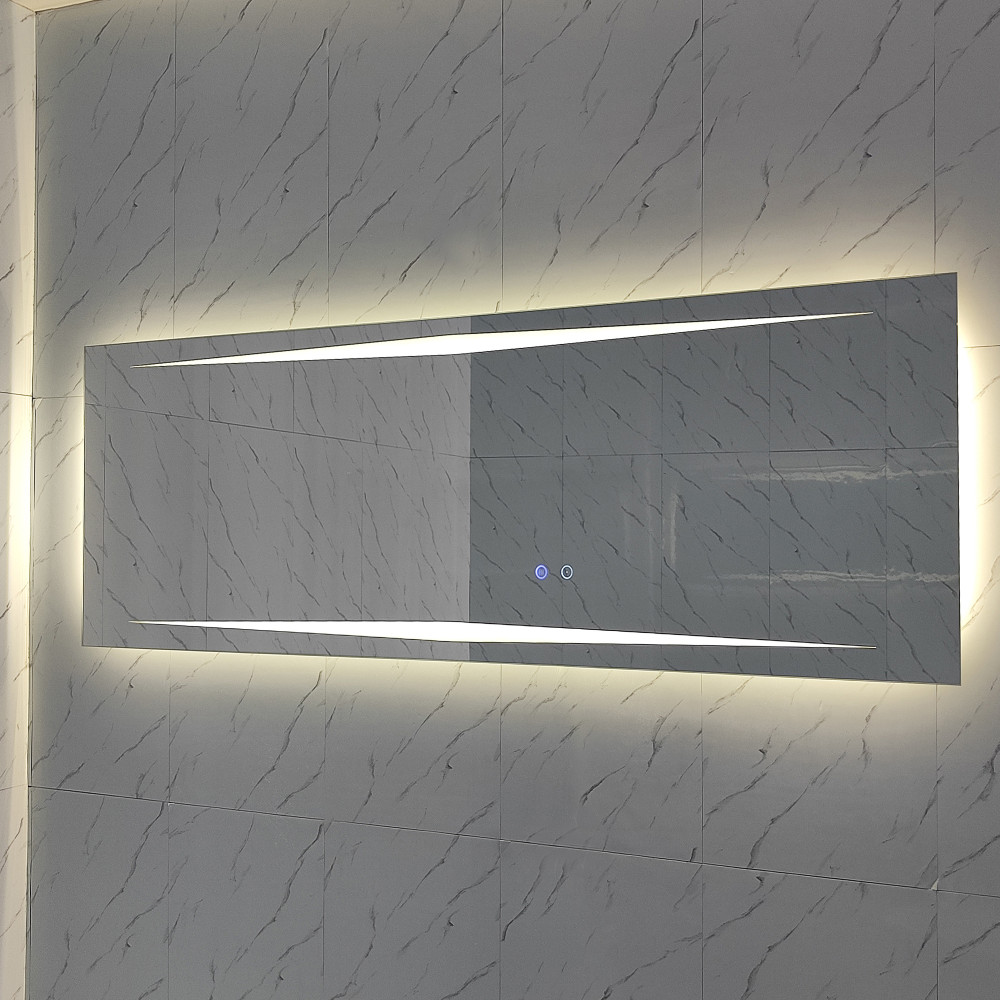 Зеркало для ванной 45*140 см LED подсветка антизапотевание прямоугольное KN-1164A140/450 KNOIS