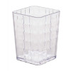 Мини фото Стакан пластиковый для зубных щеток 75*75*100 мм прозрачный Кристалл Альтернатива