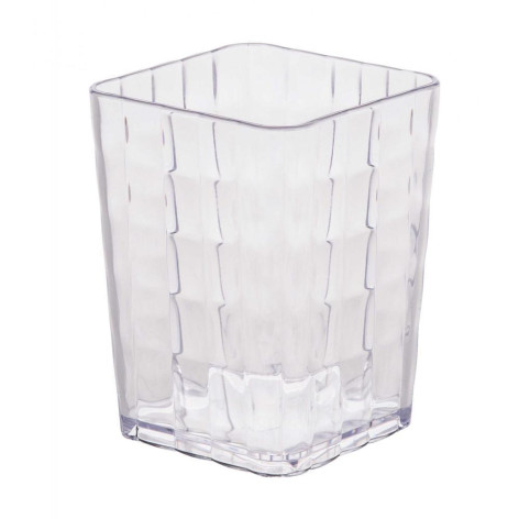 Стакан пластиковый для зубных щеток 75*75*100 мм прозрачный Кристалл Альтернатива
