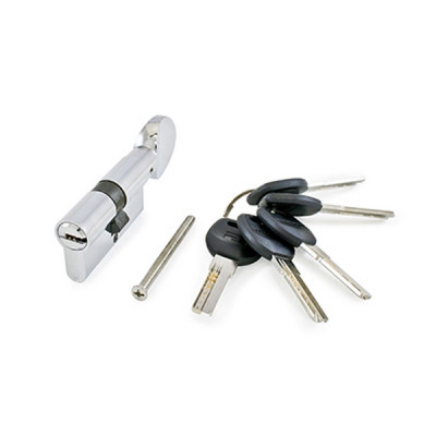 Цилиндровый механизм с вертушкой HD FG 60mm (25+10+25) CP хром 5 перф. ключей АЛЛЮР Цилиндровый механизм с вертушкой HD FG 60mm (25+10+25) CP хром 5 перф. ключей АЛЛЮР