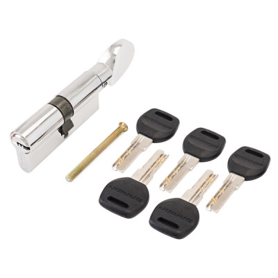 Цилиндровый механизм с вертушкой HD FG 70mm (25+10+35G) CP хром 5 перф. ключей АЛЛЮР Цилиндровый механизм с вертушкой HD FG 70mm (25+10+35G) CP хром 5 перф. ключей АЛЛЮР