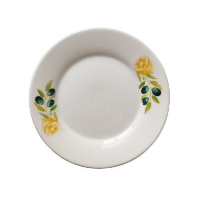 Тарелка керамическая десертная 20 см Оливки Коралл