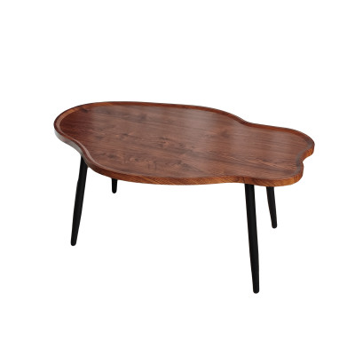 Стол МДФ журнальный 100*60*48 см рама металл черный орех Baizheng Стол МДФ журнальный 100*60*48 см рама металл черный орех Baizheng