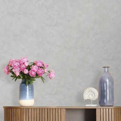 Обои виниловые на флизелиновой основе горячего тиснения Victoria Stenova Prestige, Серый, Фон, 1,06×10 м, 589118