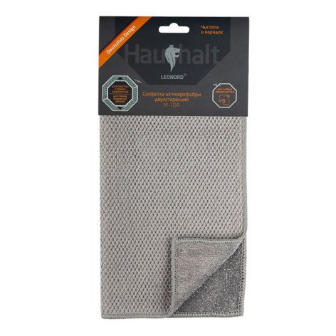 Салфетка микрофибра 30*30 см 320 гp/м²  двухсторонняя M-10A Leonord