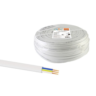 Кабель ПУГНП 3*1,5 белый (ШВВП, ПВВГпг, ПУГВВ) (100/рез) TDM