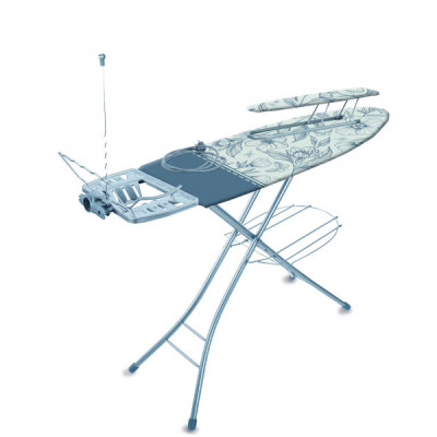 Доска гладильная металлическая 1220*400 мм серые цветы Эльза де люкс Nika