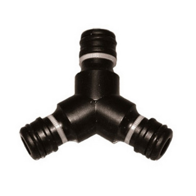 Тройник для шлангов пластик. садовый