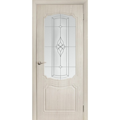 Полотно дверное остеклённое ПО Прованс ПВХ 600 беленый дуб*
