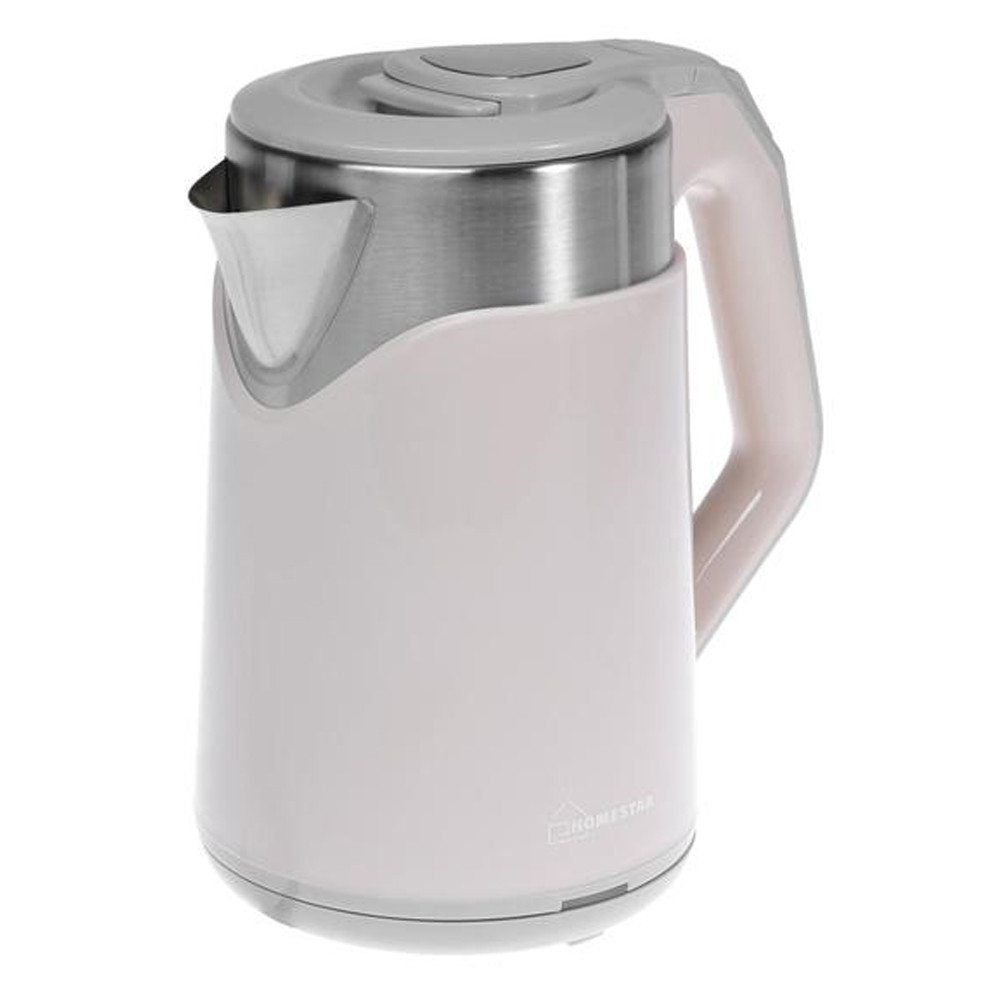 Чайник металлический электрический 1,8 л 1,5 кВт розовый HS-1019 HomeStar