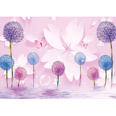 Нежно-сиреневые цветы Фотообои 9л 294х201см