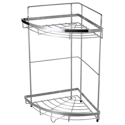 Полка металлическая для ванной 2-х ярусная 24,5*24,5*38 см COZY-CR-2 Рыжий Кот