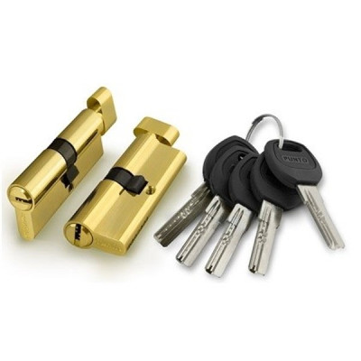 Цилиндровый механизм с вертушкой А202/90mm (40+10+40) РВ латунь 5кл.