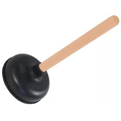 Вантуз цилиндрический большой с дер. ручкой (70) 5-0007