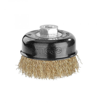 Щетка чашка по металлу 75мм/м14 INGCO WB10755 INDUSTRIAL