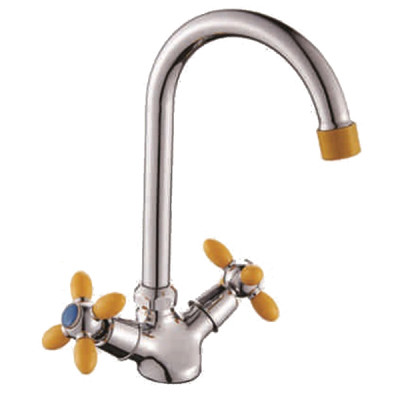 Смеситель DIKALAN для кухнимахов.  с высоким изливом махов. желтый (12) D4471-9