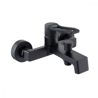 Смеситель KNOIS для ванны однорыч. 26мм дивертор на изливе нажимной Латунь Черный (12) K310010-B