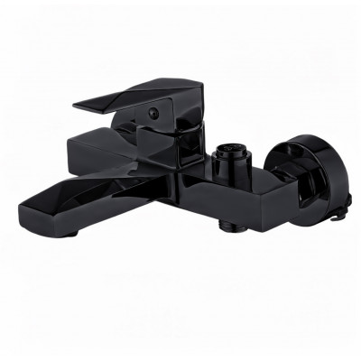 Смеситель KNOIS для ванны однорыч. 26мм дивертор на корпусе нажимной Латунь Черный (12) K300020-B