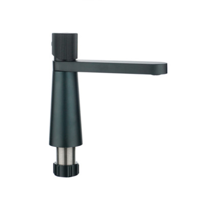 Смеситель для умывальника DIKALAN монолитный 40 мм, керамич. картридж, Черный матовый (10) AL10008-B