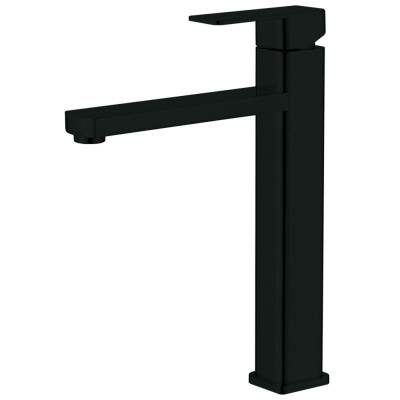 Смеситель для умывальника однорыч. 35мм гайка высокий Черный Ledeme L1133B