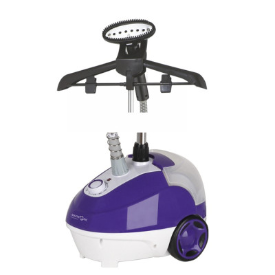 Отпариватель 2 кВт 1,5 л пар 30 мл/мин горизонт/верт отпаривание 2 режима фиолетовый Maxtronic