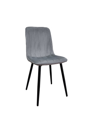 Стул металлический Baizheng 88×40×50 см, текстиль, светло-серый, до 150 кг