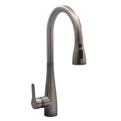 Смеситель DIKALAN для кухни высокий излив, нержавеющая сталь, Серый (12) B5267-4