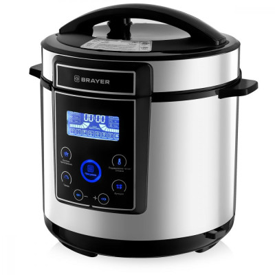 Мультиварка-скороварка 6 л 1000 Вт 12 программ Brayer