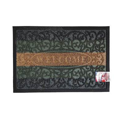 Коврик придверный BAIZHENG 60*90 (Welcome) зелено-черный (Bay)
