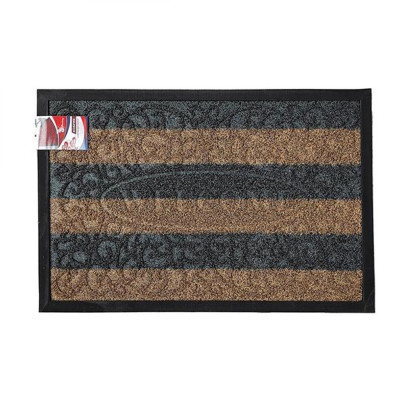 Коврик придверный BAIZHENG 60*90 (Welcome) черно-желтый (Bay)