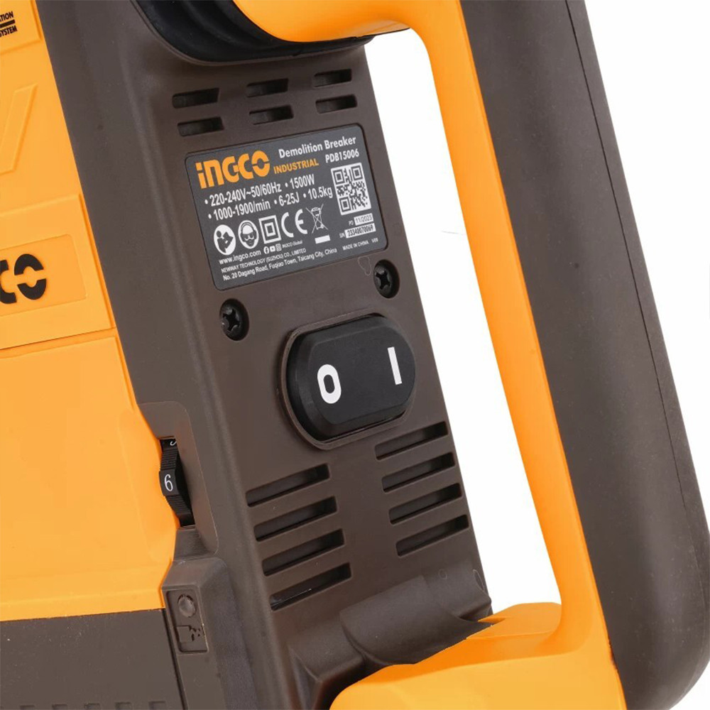 Отбойный молоток 1500Вт HEX 20Дж кейс INGCO PDB15006 INDUSTRIAL
