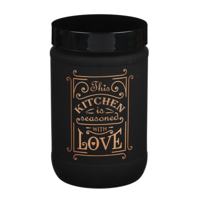 HEREVIN Блэк Эдишн Банка для сыпучих продуктов, стекло, 660мл, 146367-819